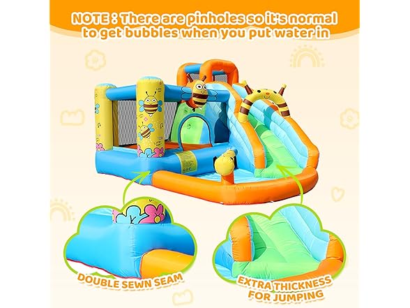 Bee Bounce House Water Slide