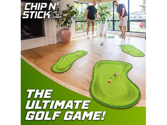 Indoor & Outdoor Golf Game with Sticky Balls and Chipping Mat