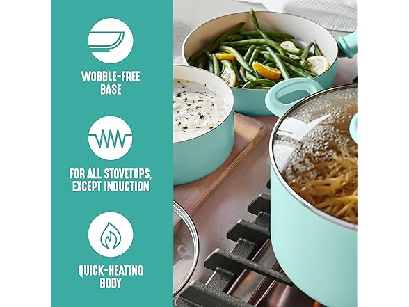 GreenLife 8 Piece Nonstick Cookware Set