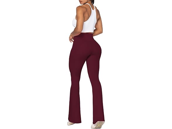 Sunzel Flare Leggings 30in XL Black Cherry