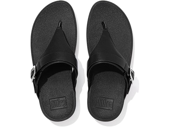FitFlop Lulu Adjustable Leather Toe Post Sandals