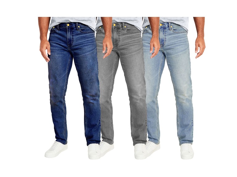 BLU ROCK 3-Pack Men's Flex Stretch Straight Leg Jeans (31" Inseam)