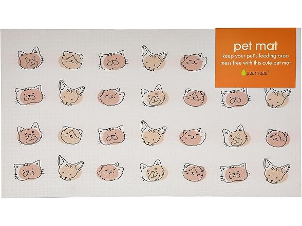 Pearhead Anti-Slip Pet Feeding Mat, Cushioned