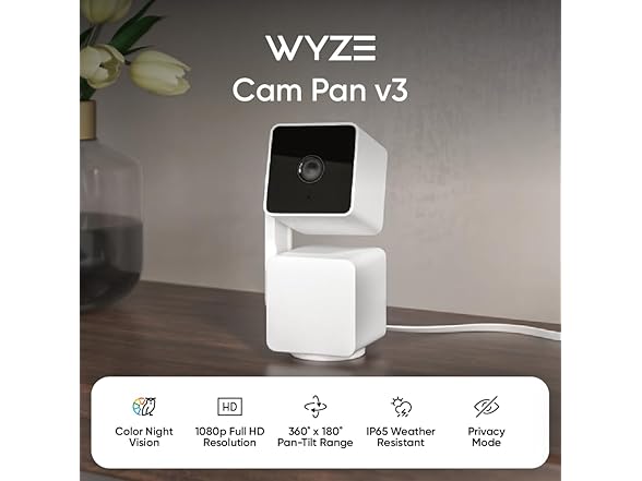 WYZE Smart Home Security Cam White