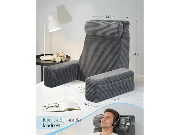 Seniny Reading Pillow, Back Support