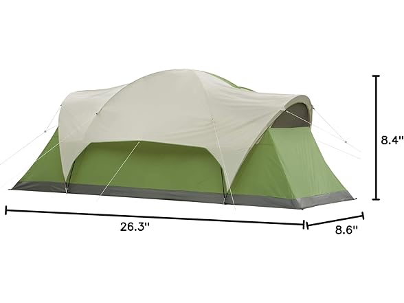Coleman Montana 6-Person Family Tent with Rainfly, Weatherproof Family Tent Sets Up in 15 Mins, Fits Multiple Airbeds (Open Box)