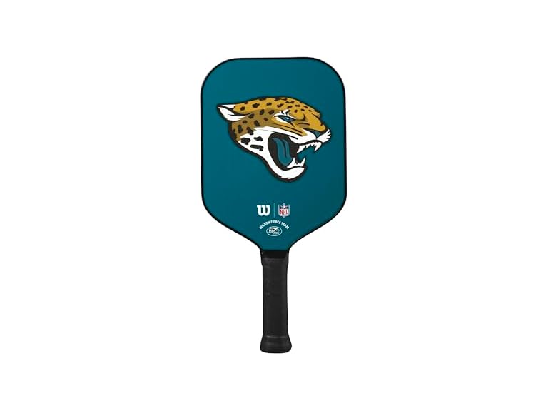 Wilson NFL Collection Fierce Team Pickleball Paddle - Grip Size 2-4 1/4", Jacksonville Jaguars