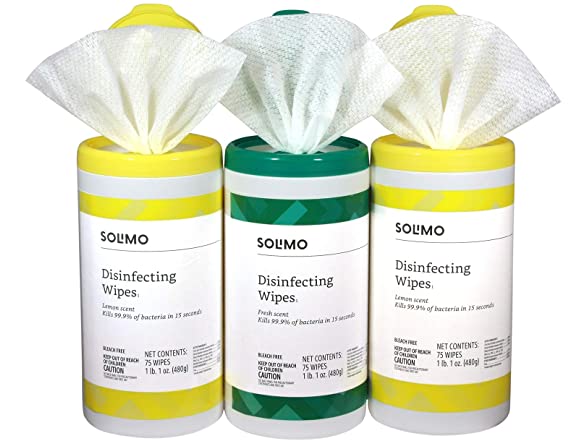 Disinfecting Wipes, 75 Count (Pack of 3)