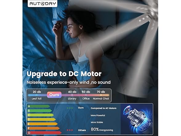 Autoday Ceiling Fan with Light | 72in