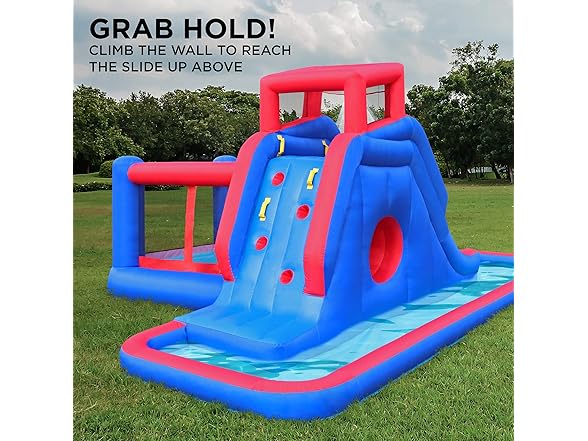 Sunny & Fun 2-in-1 Bounce & Blast Inflatable Water Slide Park