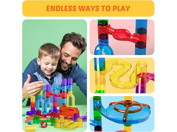 MaxTronic 109pc Marble Run Kit STEM Kids