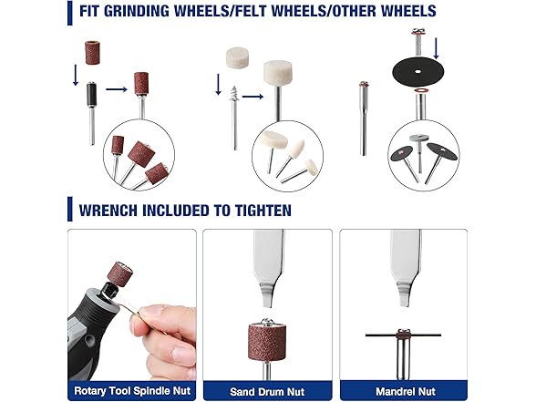 WORKPRO Rotary Tool Accessories Kit