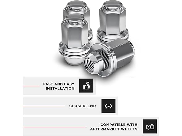 Lug Nut with Washer for Toyota and Lexus, 4 Pack