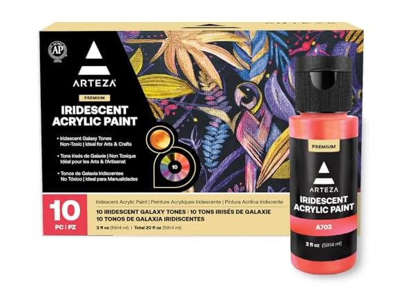 ARTEZA Iridescent Acrylic Paint Set