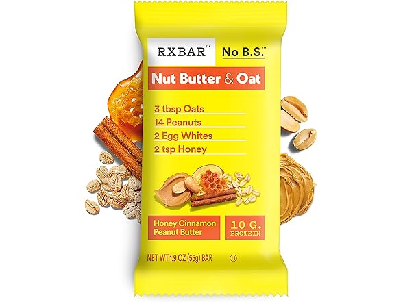5Ct RXBAR Nut Butter and Oat Protein Bars