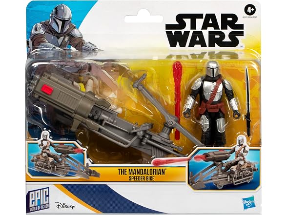 STAR WARS Epic World of Action The Mandalorian & Speeder Bike