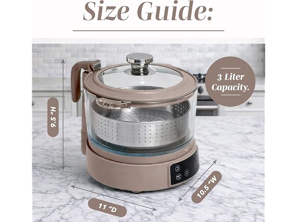 COOK WITH COLOR Glass Mini Low Carb Rice Cooke