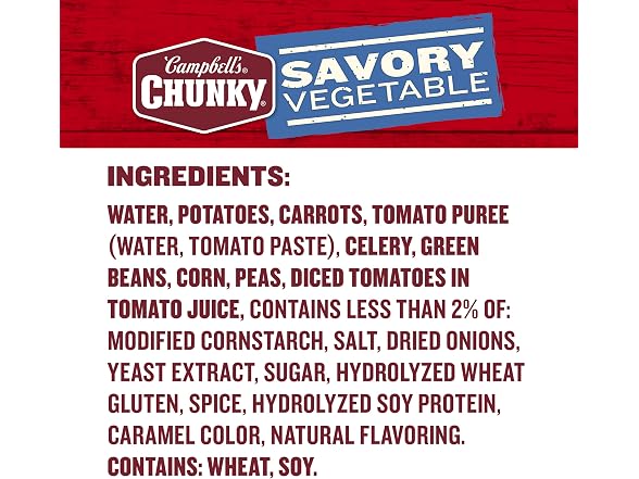 Campbells Chunky Soup Savory Vegetable 12pk