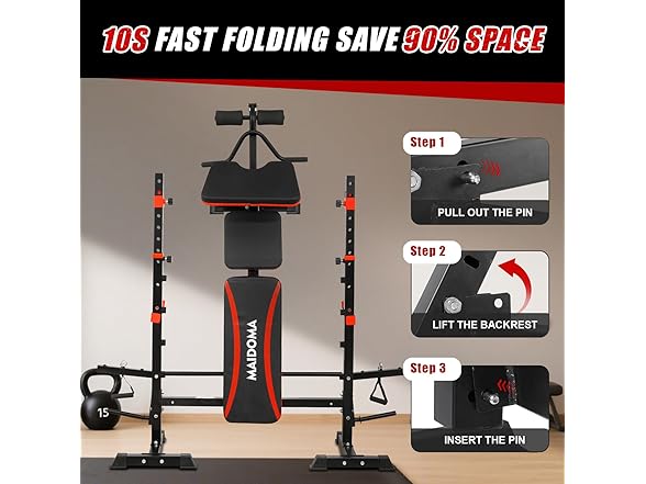 MAIDOMA 6 in 1 Weight Bench Set