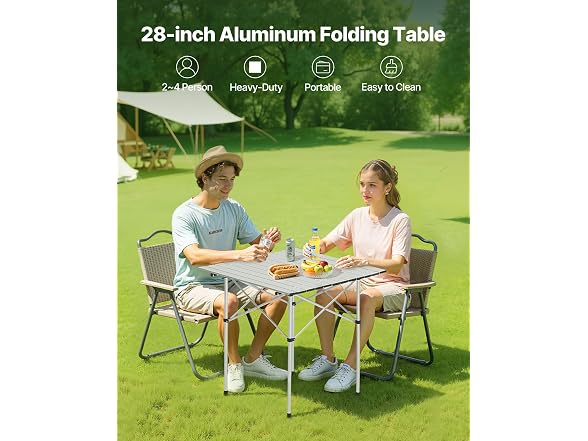 Folding Camping Table, Outdoor Portable Side