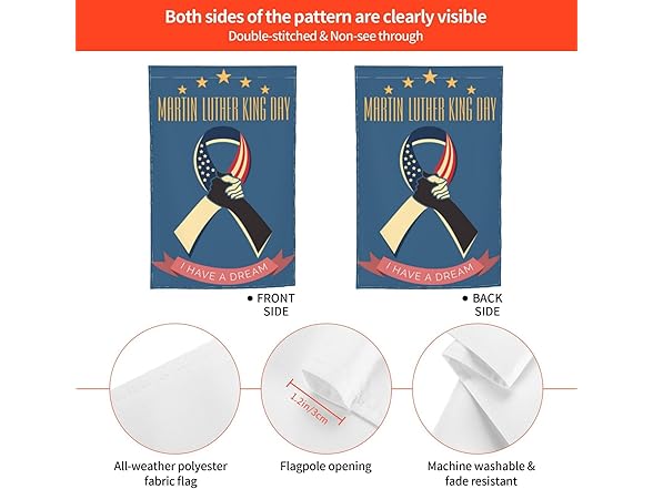 MLK I Have A Dream Garden Flag 12x18