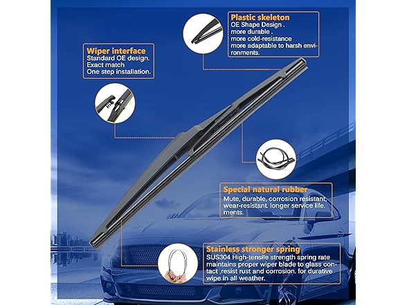 Windshield Wiper Blade Set Replacement for Toyota Rav4 2006-2012