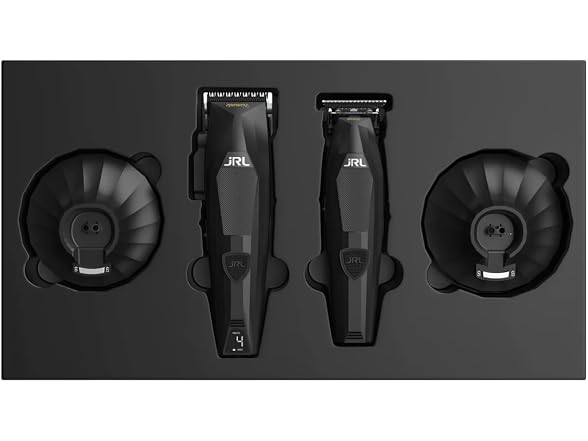 JRL Diamante Clipper & Trimmer Set DI2025B – Brushless Motor, Fade Blade, Smart Clip Technology, Reset IQ Charge, 8200 RPM, 4-Hour Run Time for Barbers & Stylists (Black) (Open Box)