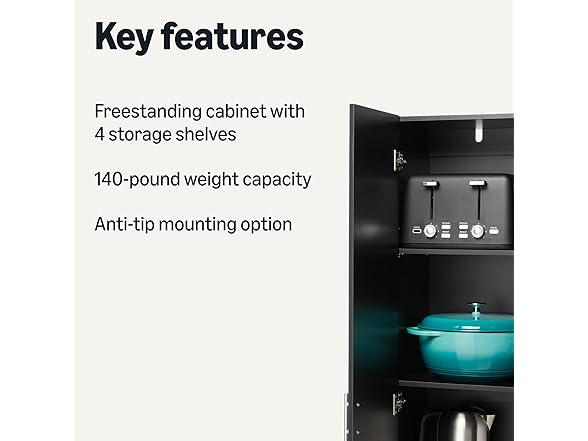 Amazon Basics Storage Cabinet, Black