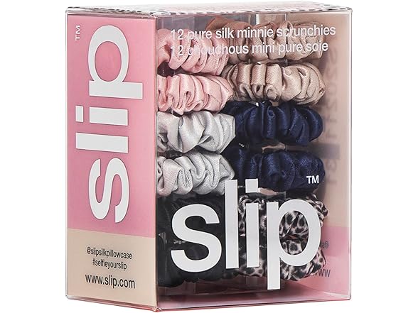 slip Silk Minnie Scrunchies - Set of 12, Classic