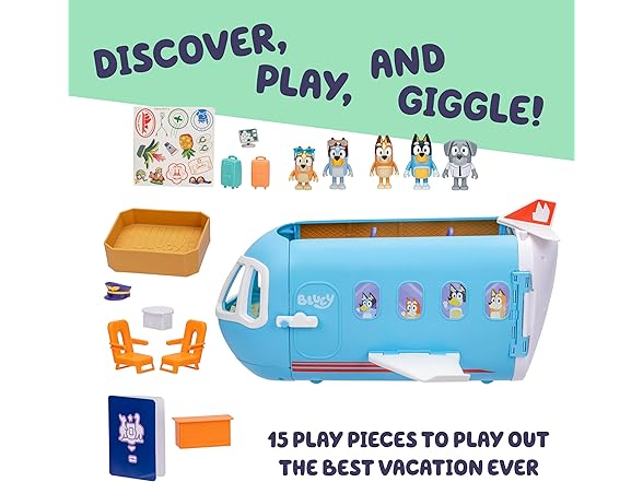 Bluey 3-in-1 Transforming Airplane Toys
