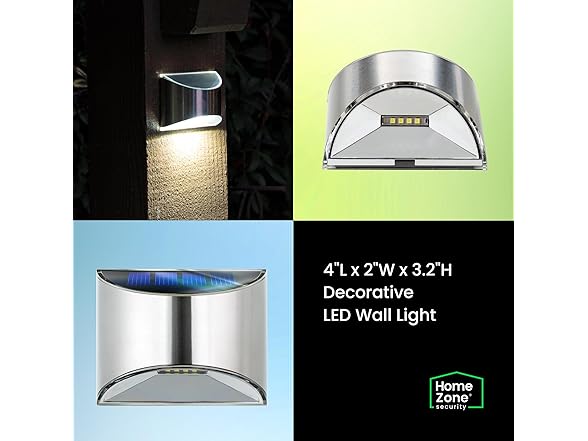 Home Zone Security Solar Wall Lights