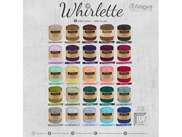 Scheepjes Whirlette Yarn, 100g, Shade 878
