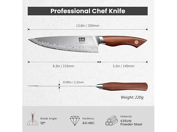 SHAN ZU 8 Inch chef knife