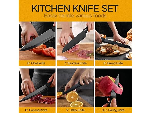 COOSNUG Knife Sets for Kitchen