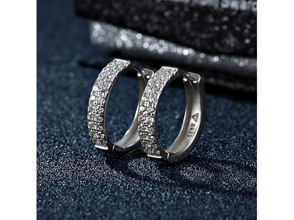 YOURDORA CZ Hoop Sterling Silver Earrings