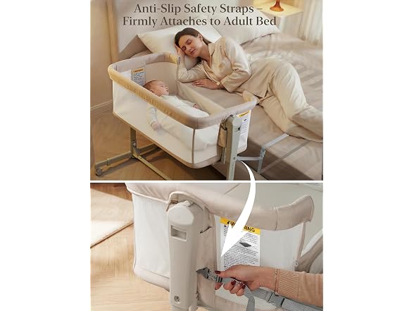 ONTHEWEI 3 in 1 Baby Bassinet Bedside Sleeper