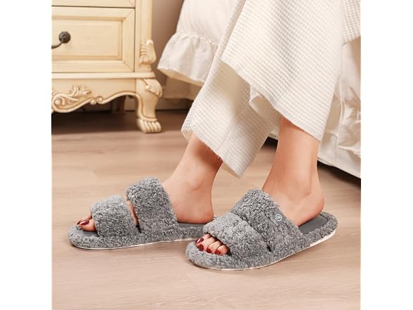 Women's Open Toe Slippers Fuzzy