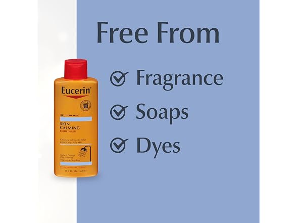 Eucerin Skin Calming Body Wash Cleanses and Calms