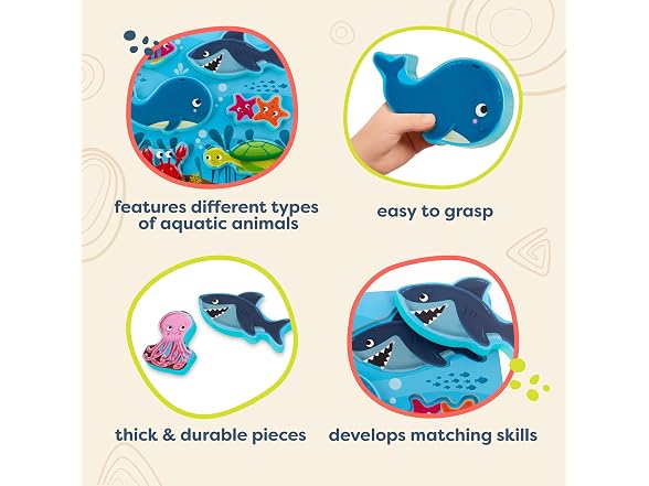 B. toys – Peek & Explore – Under The Sea – Wooden Chunky Puzzle