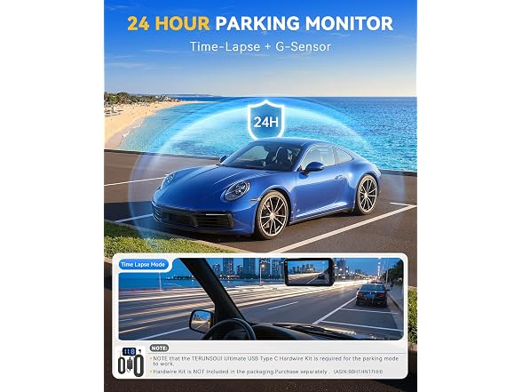 TERUNSOUL 4K+4K Dash Cam 128GB WiFi6