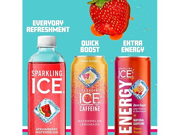 12PK Sparkling Ice Blue Variety Pack, Zero Sugar