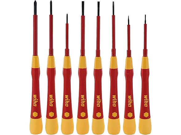 Wiha 32088 Insulated Precision Screwdriver Set 8Pc