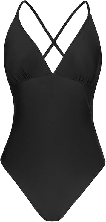 CUPSHE One Piece V-Neck Ruched Swimsuit - Gallery 8
