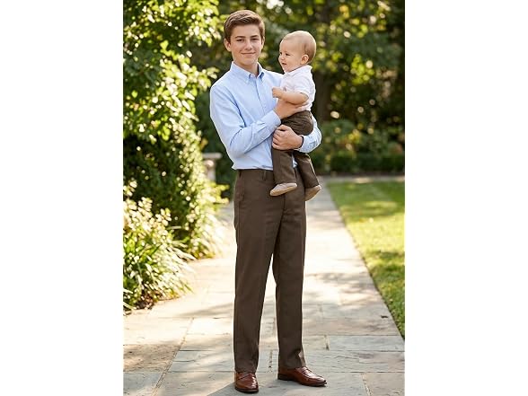 Spring Notion Boys (18 MOS) Flat Front Dress Pants