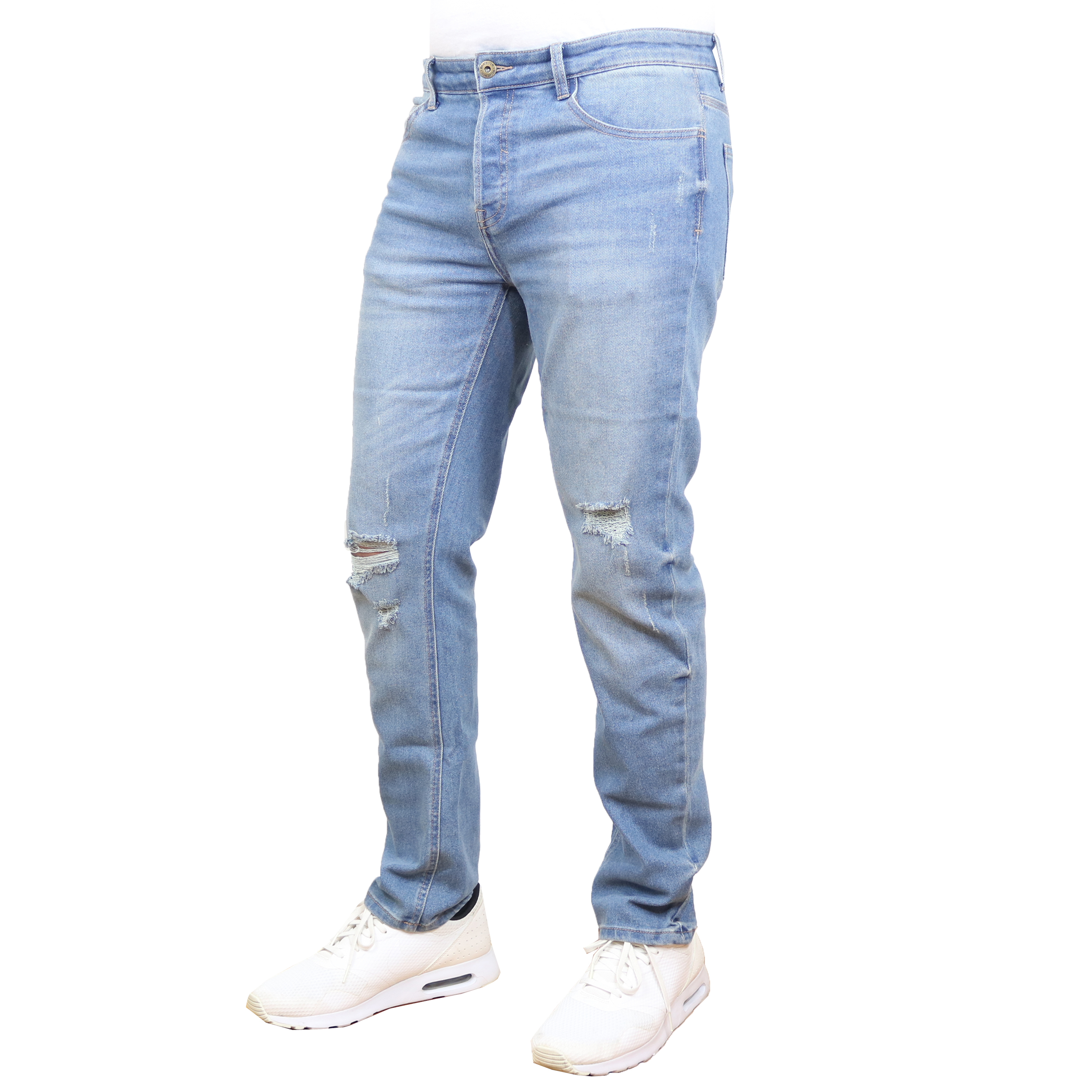 2Pk Asst Mens Stretch Ripped Jeans - Gallery 15