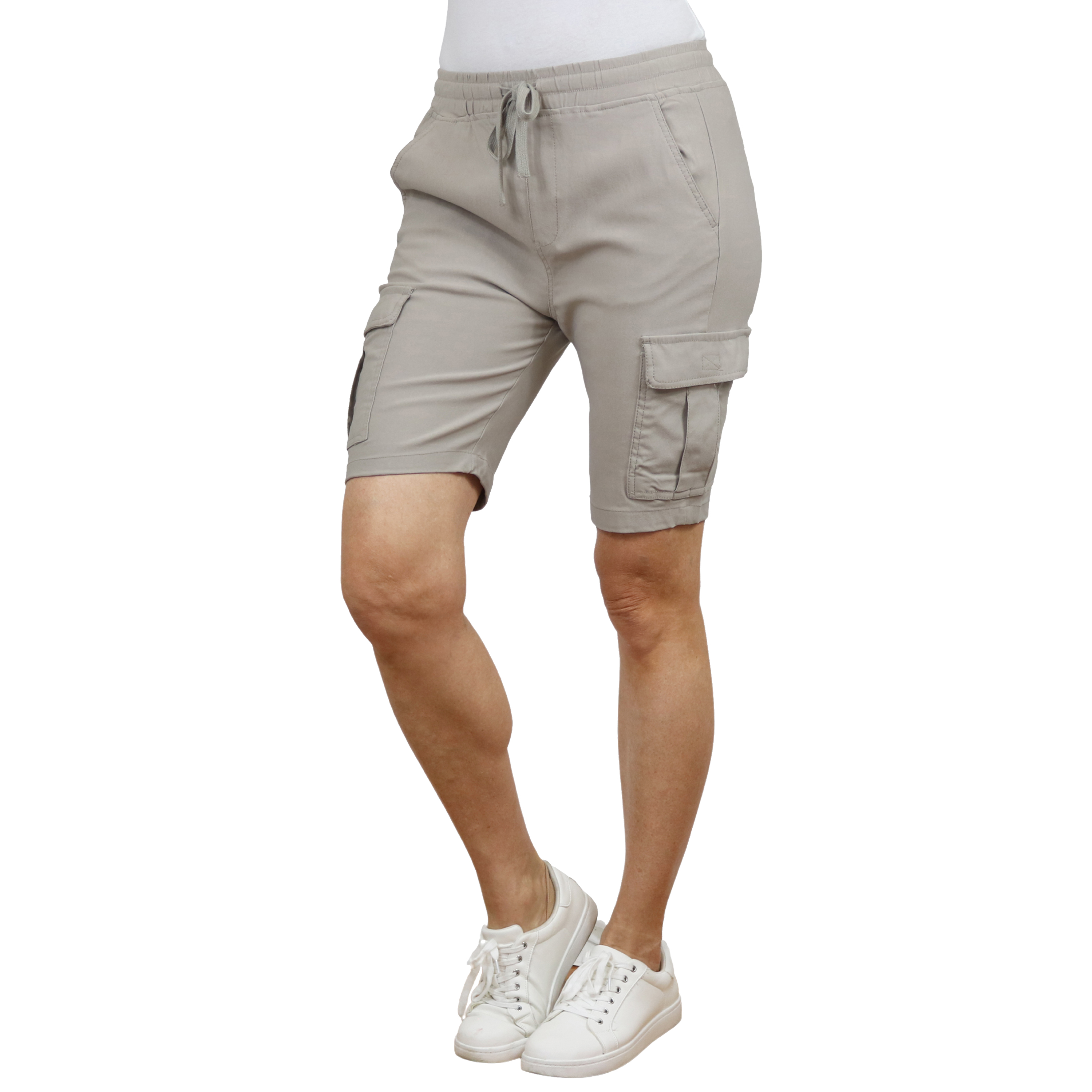 Womens Super Stretch Cargo Shorts - Gallery 22