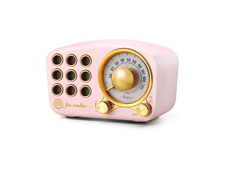 Retro FM Bluetooth Speaker, Pink