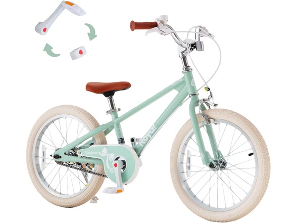 RoyalBaby EZ Kids Bike,18 Inch Convertible Balance to Pedal Bike