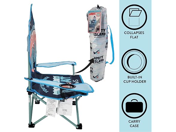Jaws Figural Folding Camp Chair for Kids