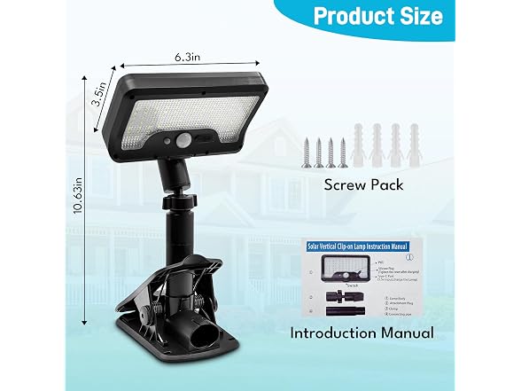 Hakol 2 PACK Clip On Solar Motion Lights Outdoor - Gallery 7